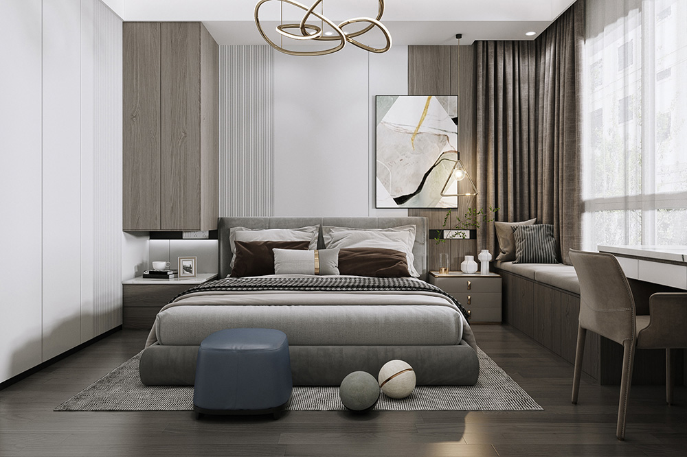 江灣山語城126m&sup2;現(xiàn)代輕奢風(fēng)格案例