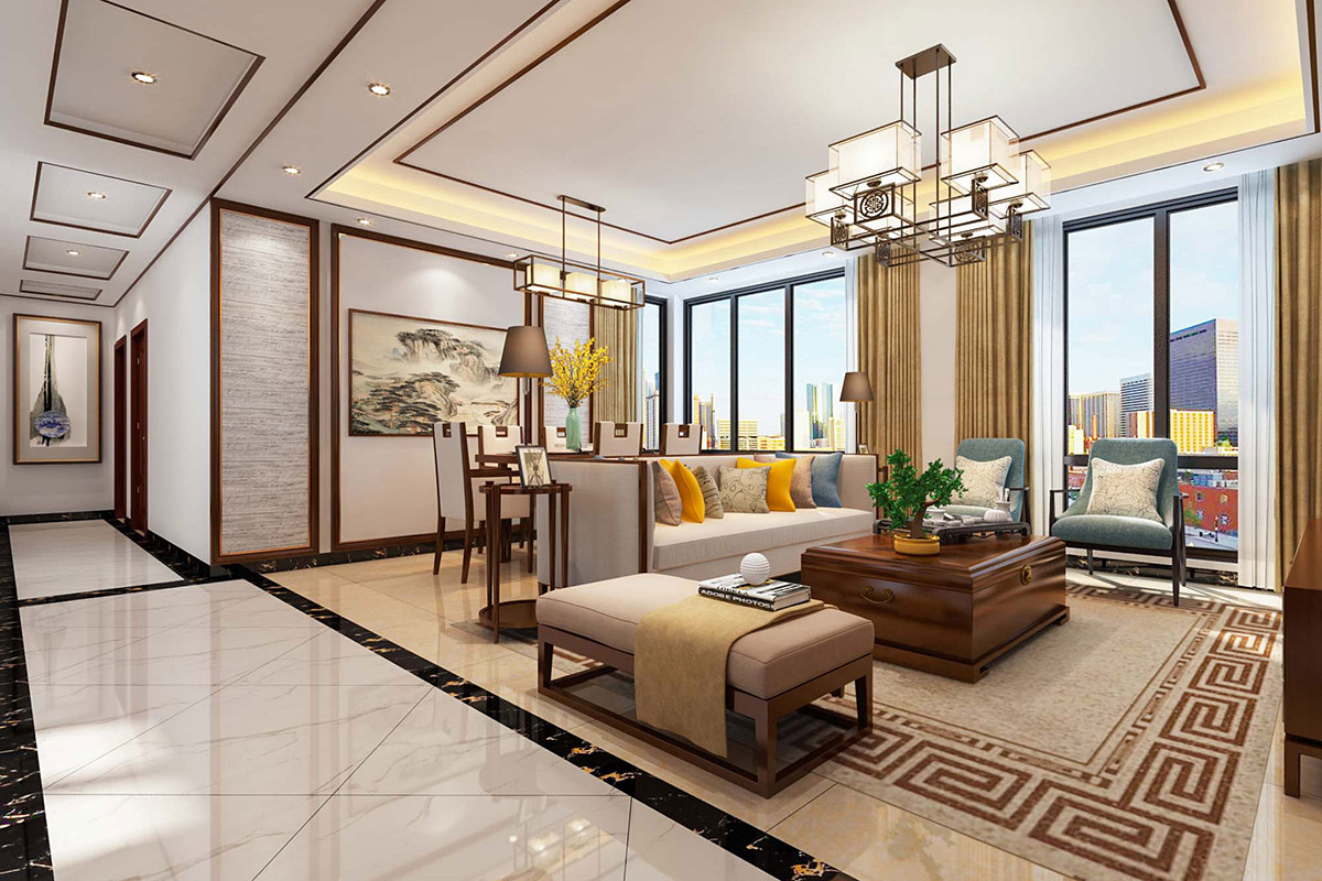 龍庭水岸142m&sup2;新中式風格案例