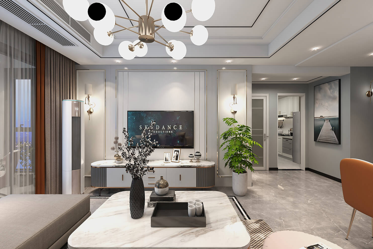 翡翠時光135m&sup2;現(xiàn)代輕奢風(fēng)格案例