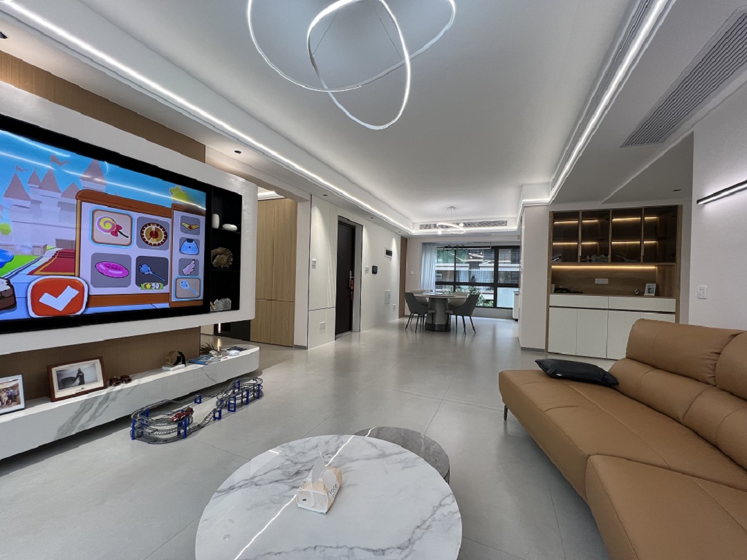 南寧二手房全拆裝修有哪些要注意？-現(xiàn)代簡約-客廳